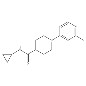 N-cyclopropyl-1-(2-methylpyrimidin-4-yl)piperidine-4-carboxamide结构式