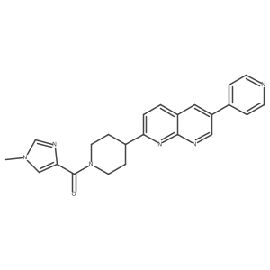2-[1-(1-methyl-1H-imidazole-4-carbonyl)piperidin-4-yl]-6-(pyridin-4-yl)-1,8-naphthyridine Structure