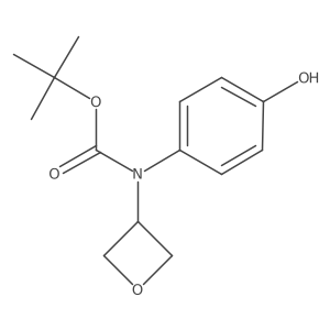 tert-butyl N-(4-hydroxyphenyl)-N-(oxetan-3-yl)carbamate结构式