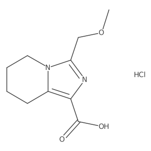 3-(methoxymethyl)-5H,6H,7H,8H-imidazo[1,5-a]pyridine-1-carboxylicacidhydrochloride结构式