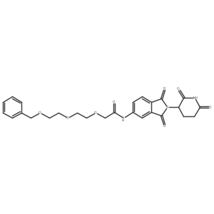 2-[2-(2-benzyloxyethoxy)ethoxy]-N-[2-(2,6-dioxo-3-piperidyl)-1,3-dioxo-isoindolin-5-yl]acetamide Structure