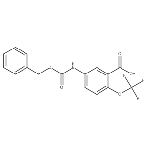 5-{[(Benzyloxy)carbonyl]amino}-2-(trifluoromethoxy)benzoic acid Structure