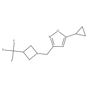 5-Cyclopropyl-3-{[3-(trifluoromethyl)azetidin-1-yl]methyl}-1,2-oxazole Structure