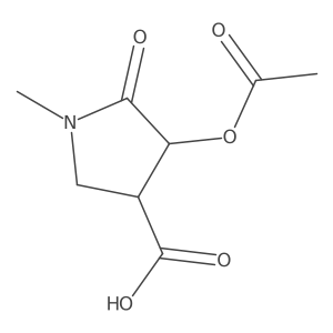 4-Acetoxy-1-methyl-5-oxopyrrolidine-3-carboxylic acid结构式