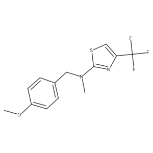 N-[(4-methoxyphenyl)methyl]-N-methyl-4-(trifluoromethyl)-1,3-thiazol-2-amine结构式