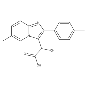2-Hydroxy-2-[6-methyl-2-(4-methylphenyl)imidazo[1,2-a]pyridin-3-yl]acetic acid结构式