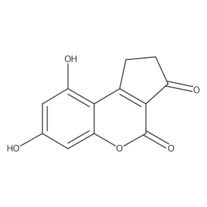 7,9-Dihydroxy-1,2-dihydrocyclopenta[c]chromene-3,4-dione Structure