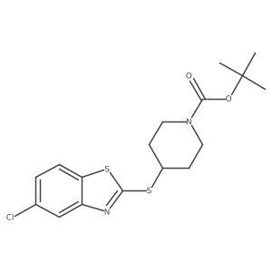 Tert-butyl 4-((5-chlorobenzo[d]thiazol-2-yl)thio)piperidine-1-carboxylate Structure
