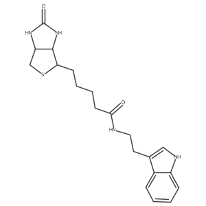 1H-Thieno[3,4-d]imidazole-5-pentanamide, hexahydro-N-[2-(1H-indol-3-yl)ethyl]-2-oxo-, [3aS-(3aalpha,4beta,6aalpha)]-结构式