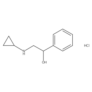 2-(Cyclopropylamino)-1-phenylethan-1-ol hydrochloride结构式