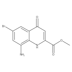 Methyl-6-bromo-8-amino-4-hydroxy-quinoline-2-carboxylate结构式