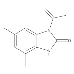 1,3-Dihydro-4,6-dimethyl-1-(1-methylethenyl)-2H-benzimidazol-2-one结构式