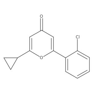 2-(2-Chlorophenyl)-6-cyclopropyl-4H-pyran-4-one结构式