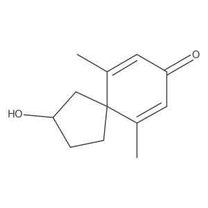 2-Hydroxy-6,10-dimethylspiro[4.5]deca-6,9-dien-8-one结构式