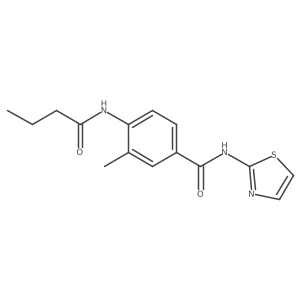 4-Butyrylamino-3-methyl-n-thiazol-2-yl-benzamide结构式