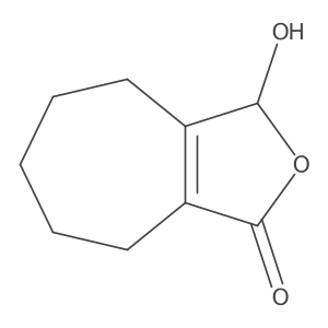 3,4,5,6,7,8-Hexahydro-3-hydroxy-1H-cyclohepta[c]furan-1-one结构式