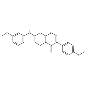 7-(3-Methoxyanilino)-3-(4-methoxyphenyl)-4a,5,6,7,8,8a-hexahydrochromen-4-one结构式