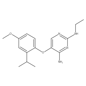 N2-Ethyl-5-(2-isopropyl-4-methoxy-phenoxy)-pyrimidine-2,4-diamine Structure