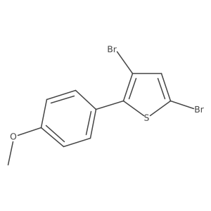 3,5-Dibromo-2-(4-methoxyphenyl)thiophene结构式