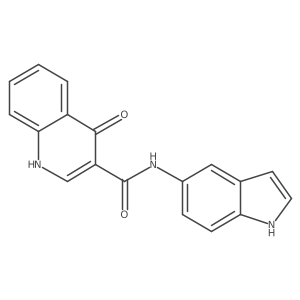 N-(1H-indol-5-yl)-4-oxo-1H-quinoline-3-carboxamide结构式