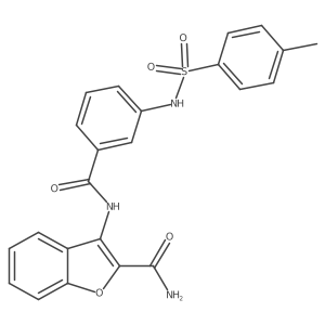 3-(3-(4-Methylphenylsulfonamido)benzamido)benzofuran-2-carboxamide结构式