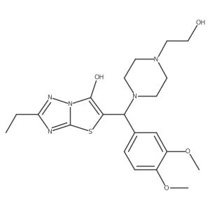 5-((3,4-Dimethoxyphenyl)(4-(2-hydroxyethyl)piperazin-1-yl)methyl)-2-ethylthiazolo[3,2-b][1,2,4]triazol-6-ol Structure
