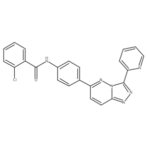 2-chloro-N-(4-(3-(pyridin-2-yl)-[1,2,4]triazolo[4,3-b]pyridazin-6-yl)phenyl)benzamide结构式