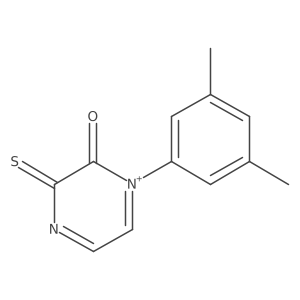 1-(3,5-Dimethylphenyl)-3-sulfanylidenepyrazin-1-ium-2-one结构式