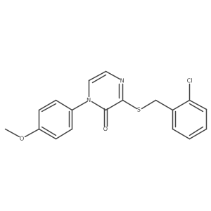 3-{[(2-Chlorophenyl)methyl]sulfanyl}-1-(4-methoxyphenyl)-1,2-dihydropyrazin-2-one Structure