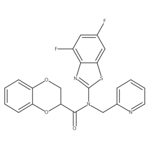N-(4,6-difluorobenzo[d]thiazol-2-yl)-N-(pyridin-2-ylmethyl)-2,3-dihydrobenzo[b][1,4]dioxine-2-carboxamide Structure