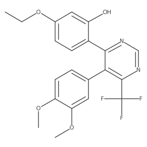 2-[5-(3,4-Dimethoxyphenyl)-6-(trifluoromethyl)pyrimidin-4-yl]-5-ethoxyphenol Structure