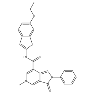 N-(6-ethoxybenzo[d]thiazol-2-yl)-5-methyl-3-oxo-2-phenyl-3,5-dihydro-2H-pyrazolo[4,3-c]pyridine-7-carboxamide结构式