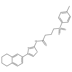N-(4-(5,6,7,8-tetrahydronaphthalen-2-yl)thiazol-2-yl)-4-tosylbutanamide Structure
