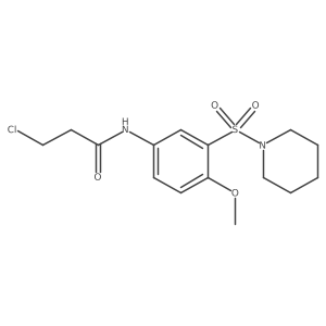 3-chloro-N-[4-methoxy-3-(piperidin-1-ylsulfonyl)phenyl]propanamide结构式