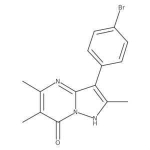 3-(4-bromophenyl)-2,5,6-trimethylpyrazolo[1,5-a]pyrimidin-7(4H)-one结构式