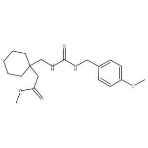 Methyl [1-({[(4-methoxybenzyl)carbamoyl]amino}methyl)cyclohexyl]acetate结构式