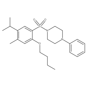 1-{[2-Butoxy-4-methyl-5-(methylethyl)phenyl]sulfonyl}-4-phenylpiperazine结构式