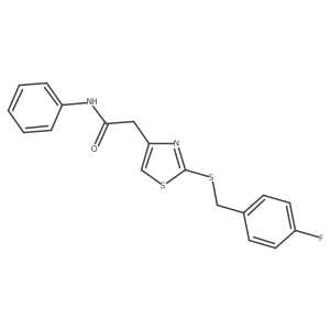 2-(2-((4-fluorobenzyl)thio)thiazol-4-yl)-N-phenylacetamide Structure