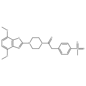 1-(4-(4,7-Dimethoxybenzo[d]thiazol-2-yl)piperazin-1-yl)-2-(4-(methylsulfonyl)phenyl)ethanone结构式