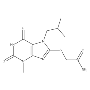 2-((7-isobutyl-3-methyl-2,6-dioxo-2,3,6,7-tetrahydro-1H-purin-8-yl)thio)acetamide Structure
