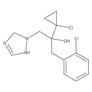 2-(1-Chlorocyclopropyl)-1-(2-chlorophenyl)-3-(4,5-dihydro-1H-1,2,4-triazol-1-yl)propan-2-ol结构式