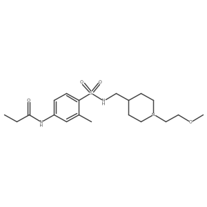 N-(4-(N-((1-(2-methoxyethyl)piperidin-4-yl)methyl)sulfamoyl)-3-methylphenyl)propionamide Structure