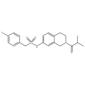 1-(4-fluorophenyl)-N-(2-isobutyryl-1,2,3,4-tetrahydroisoquinolin-7-yl)methanesulfonamide Structure