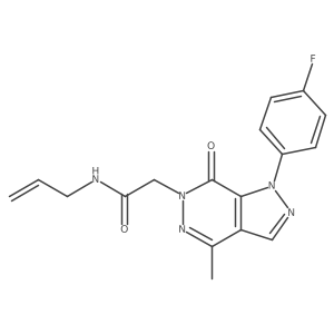 N-allyl-2-(1-(4-fluorophenyl)-4-methyl-7-oxo-1H-pyrazolo[3,4-d]pyridazin-6(7H)-yl)acetamide结构式