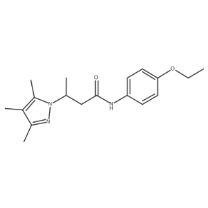 N-(4-ethoxyphenyl)-3-(3,4,5-trimethyl-1H-pyrazol-1-yl)butanamide Structure