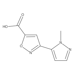3-(1-Methyl-1H-pyrazol-5-yl)-5-isoxazolecarboxylic acid结构式