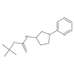 Tert-butyl 1-(pyridin-2-yl)pyrrolidin-3-ylcarbamate结构式