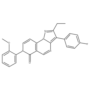2-ethyl-3-(4-fluorophenyl)-7-(2-methoxyphenyl)pyrazolo[1,5-a]pyrido[3,4-e]pyrimidin-6(7H)-one结构式