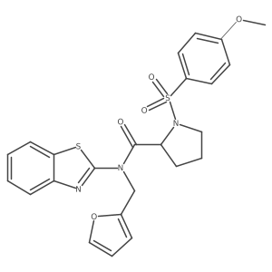 N-(benzo[d]thiazol-2-yl)-N-(furan-2-ylmethyl)-1-((4-methoxyphenyl)sulfonyl)pyrrolidine-2-carboxamide Structure