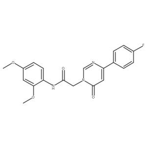 N-(2,4-dimethoxyphenyl)-2-[4-(4-fluorophenyl)-6-oxo-1,6-dihydropyrimidin-1-yl]acetamide结构式